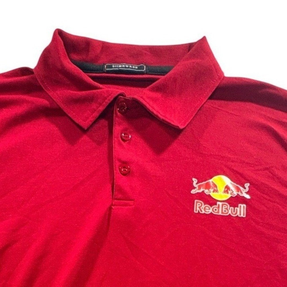 Red Bull Racing Polo Shirt Mens XL Red Short Sleeve Pique F1 Team Fan Gear